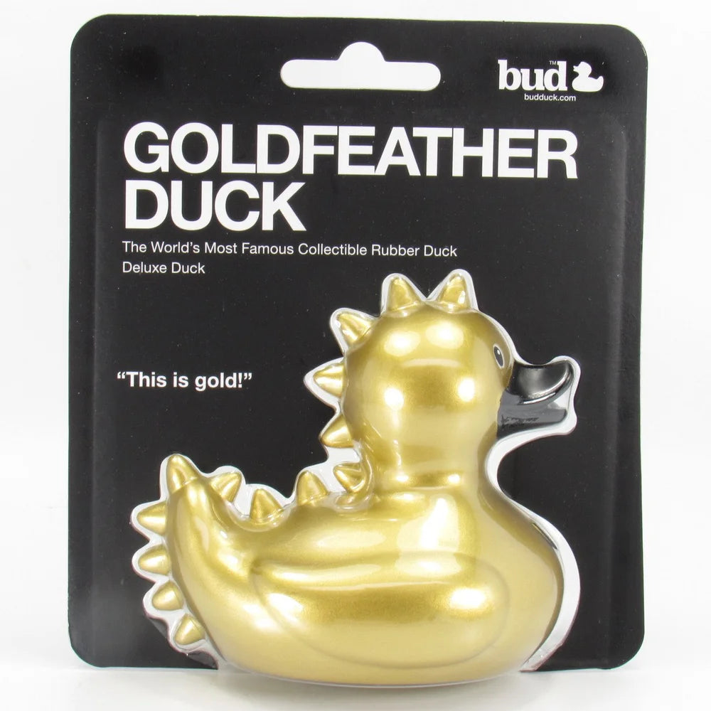 Gold Feather Rubber Duck