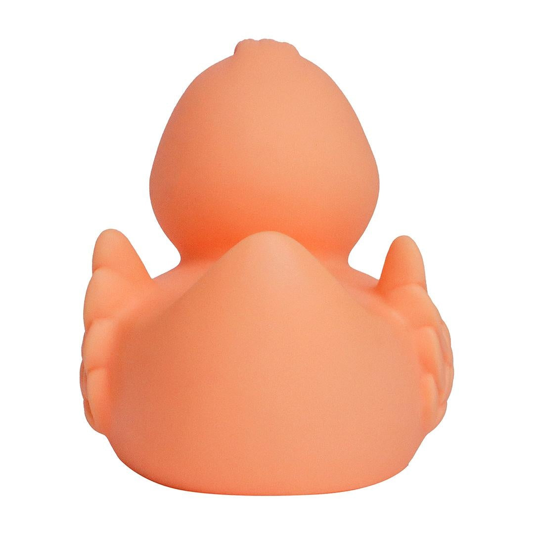 Pastel Orange Rubber Duck with Wings