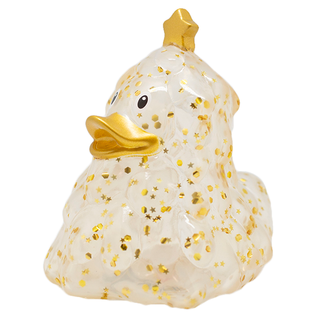 Gold Glitter Christmas Tree Rubber Duck