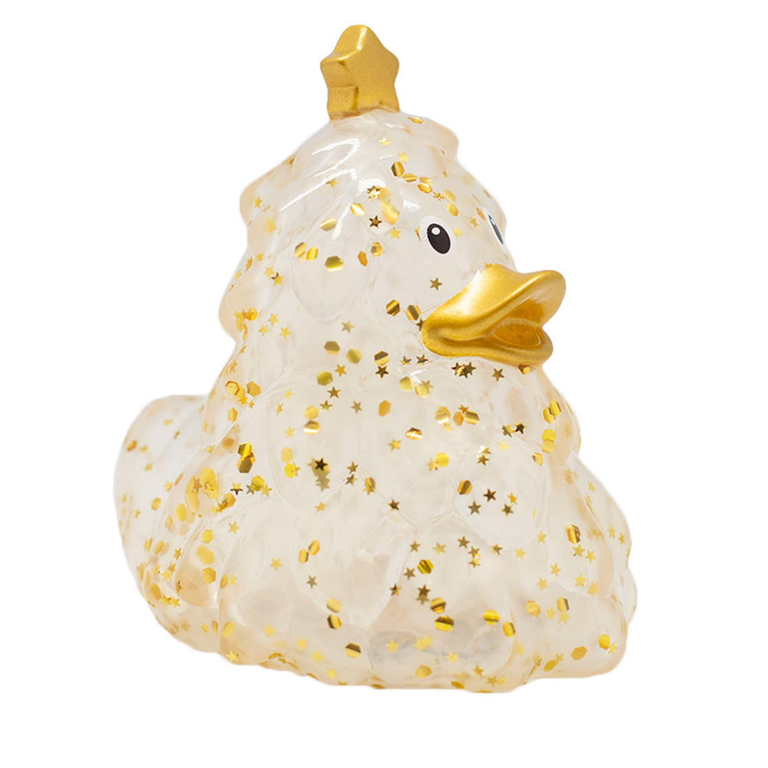 Gold Glitter Christmas Tree Rubber Duck