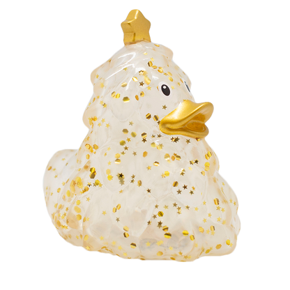 Gold Glitter Christmas Tree Rubber Duck