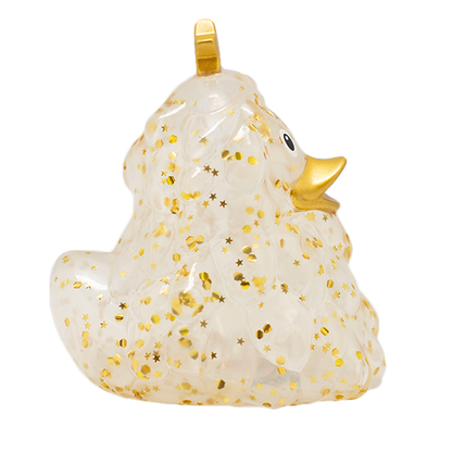 Gold Glitter Christmas Tree Rubber Duck