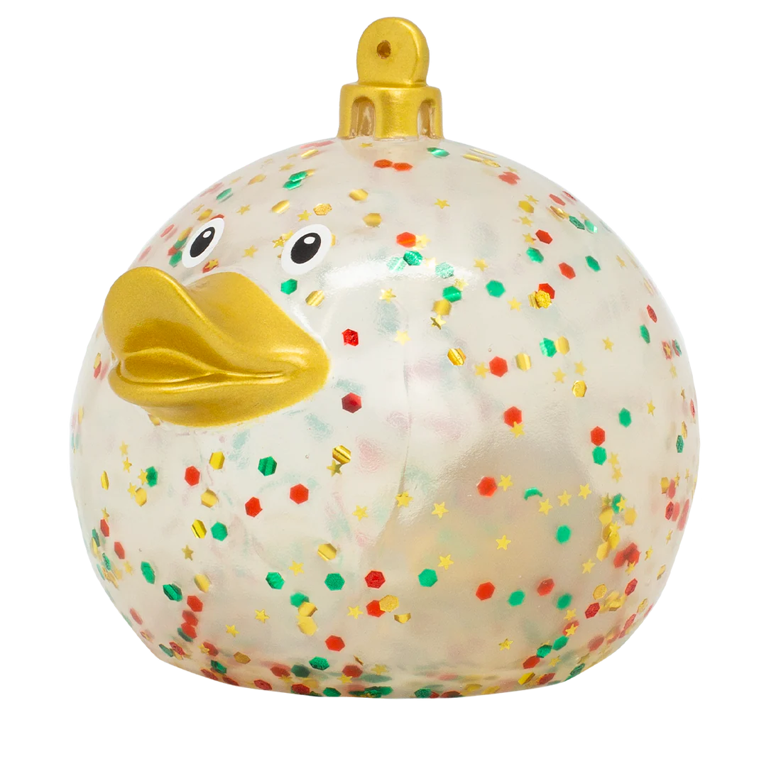 Glitter Christmas Ball Duck Ornament
