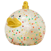 Glitter Christmas Ball Duck Ornament