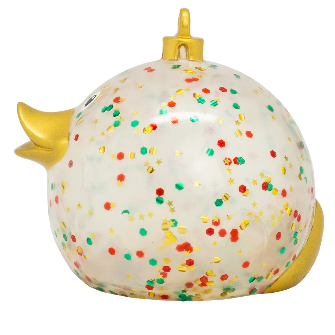 Glitter Christmas Ball Duck Ornament