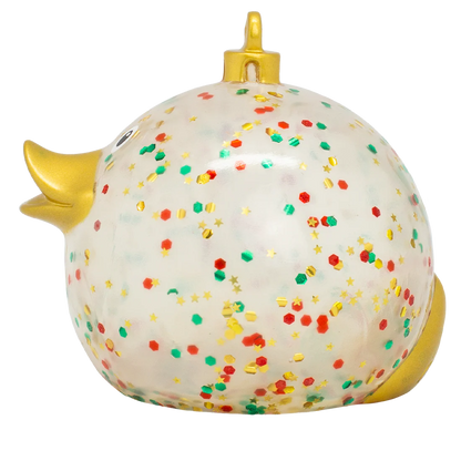 Glitter Christmas Ball Duck Ornament