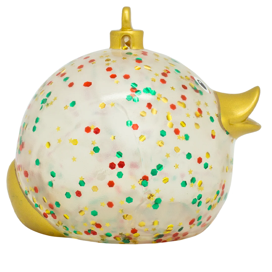 Glitter Christmas Ball Duck Ornament
