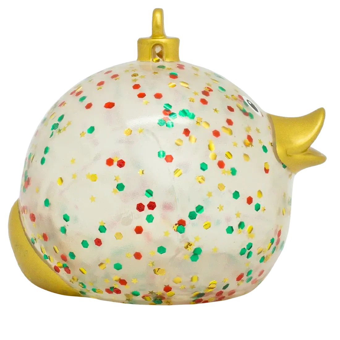 Glitter Christmas Ball Duck Ornament