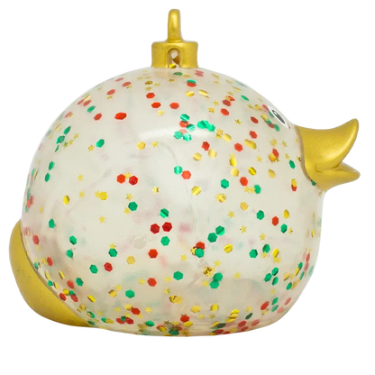 Glitter Christmas Ball Duck Ornament