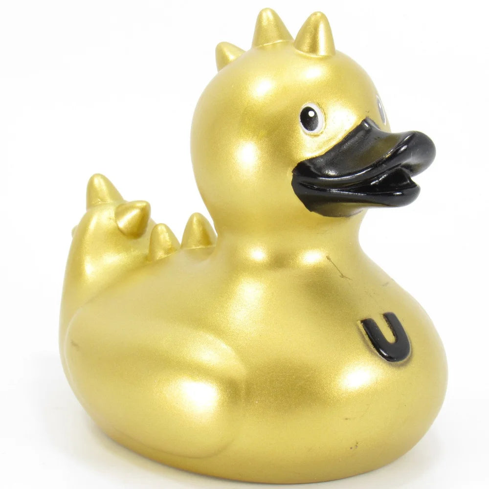 Gold Feather Rubber Duck