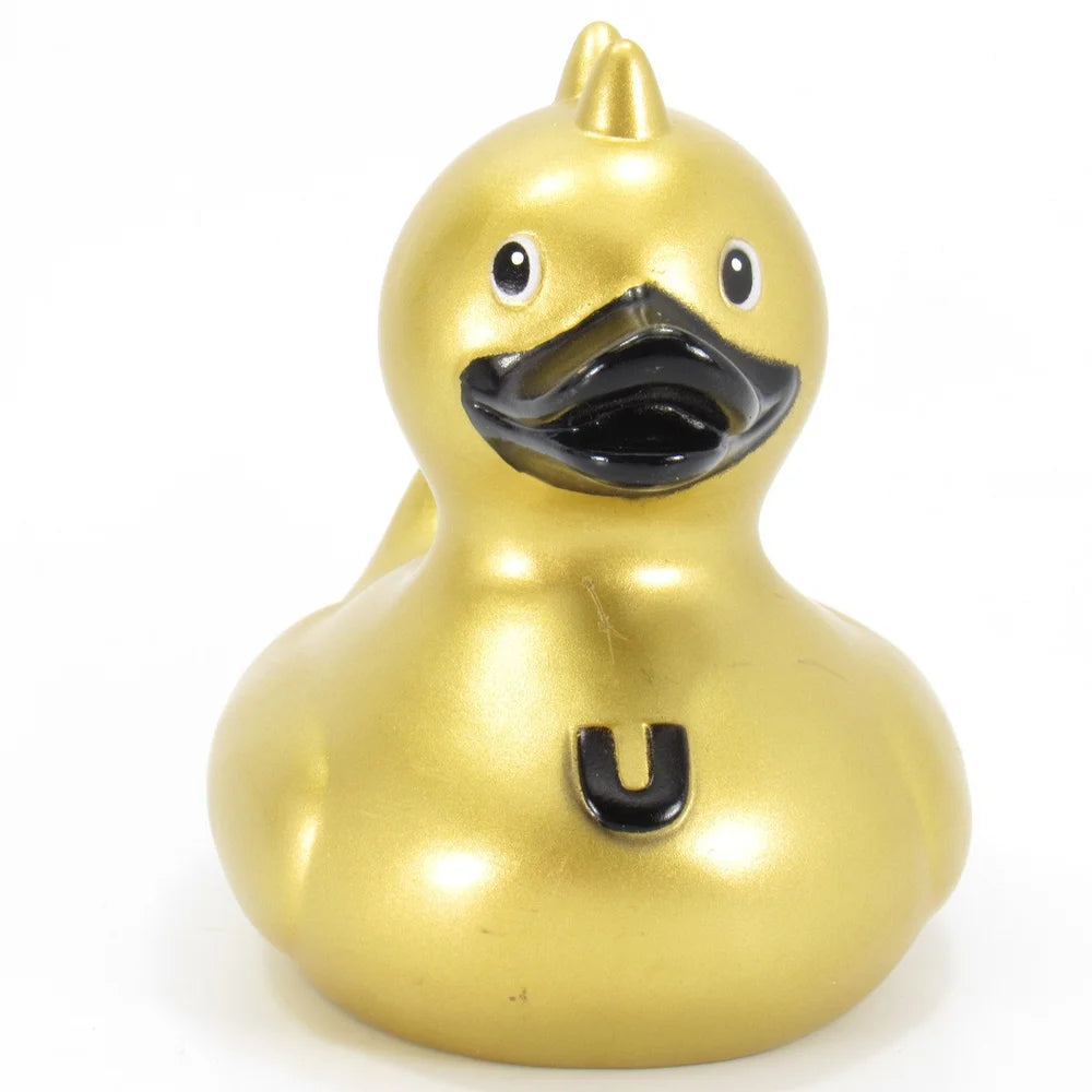 Gold Feather Rubber Duck