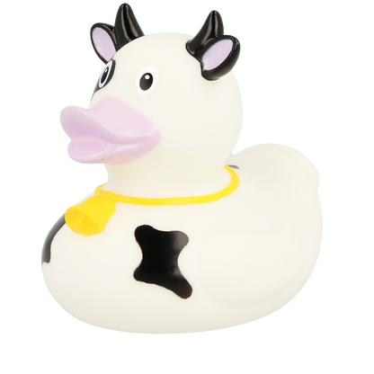 Black & White Cow Rubber Duck