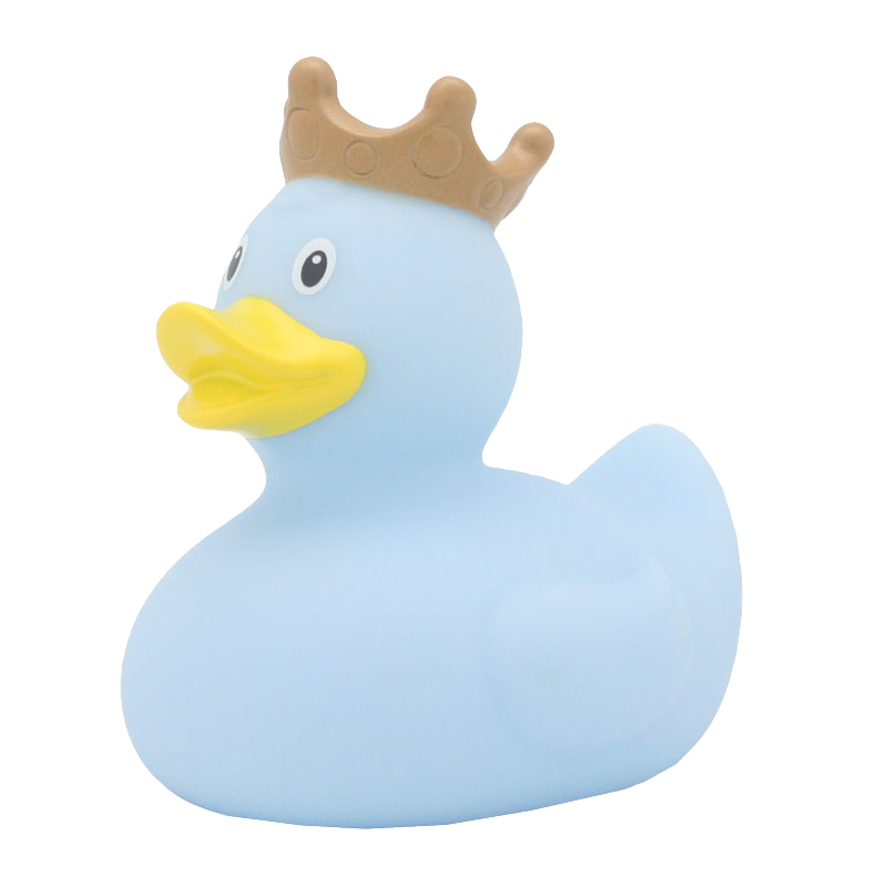Blue Rubber Duck With Crown