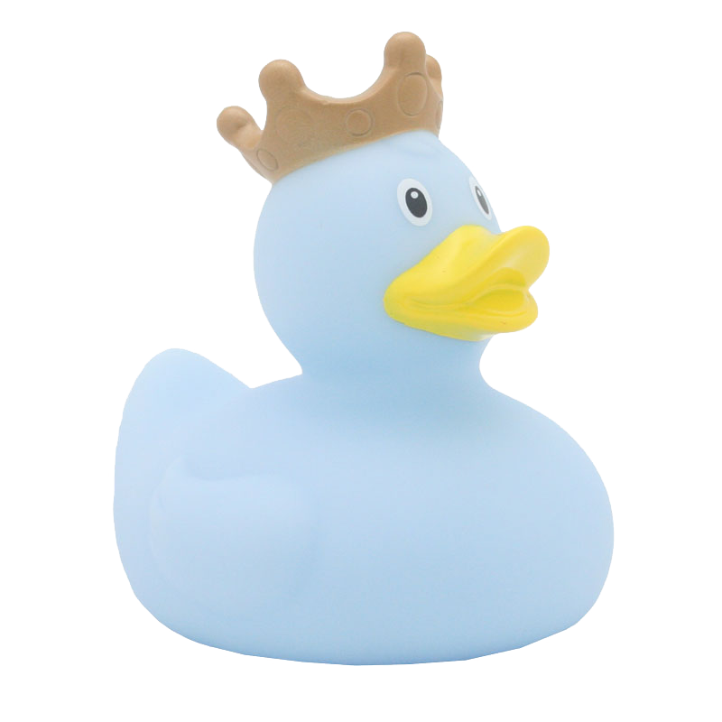 Blue Rubber Duck With Crown