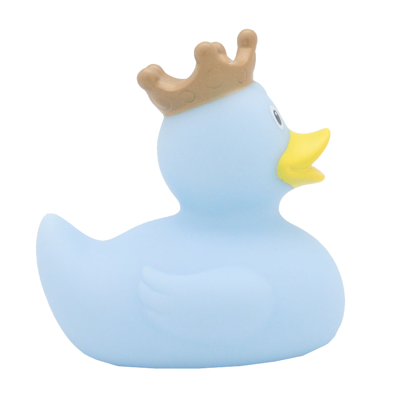 Blue Rubber Duck With Crown