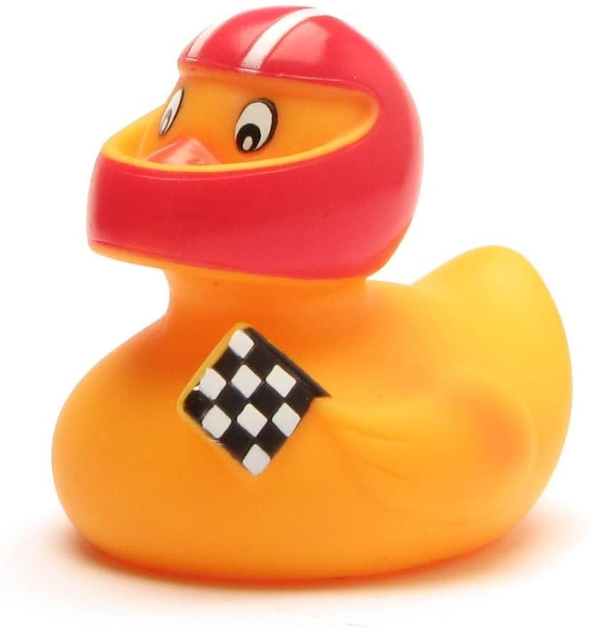 Racecar Driver with Helmet Rubber Duck