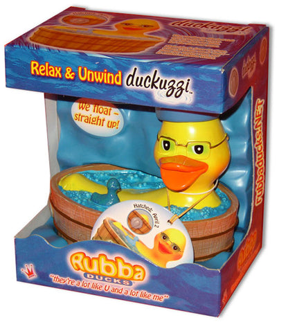 Duckuzzi in a Wooden Jacuzzi Rubber Duck