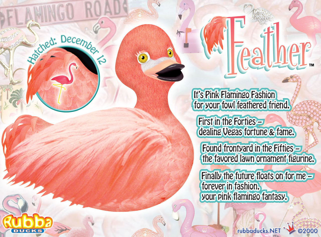 Feather Flamingo Rubber Duck