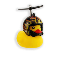 Bike Duck with Flames Helmet