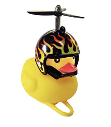 Bike Duck with Flames Helmet