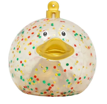 Glitter Christmas Ball Duck Ornament