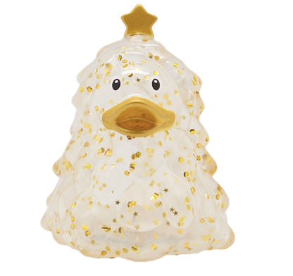 Gold Glitter Christmas Tree Rubber Duck