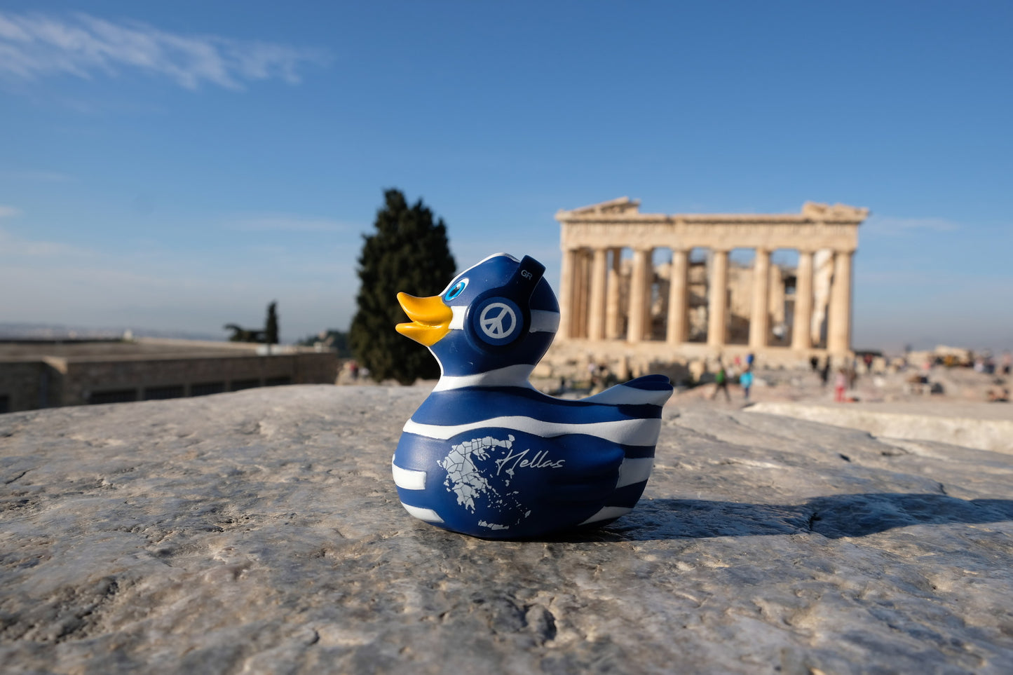 Hellas - Greek Flag Rubber Duck