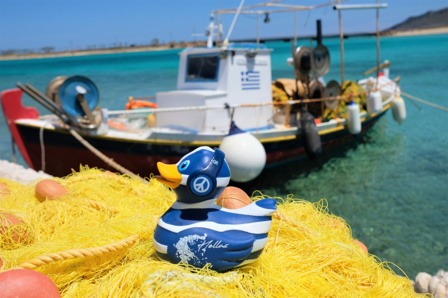 Hellas - Greek Flag Rubber Duck