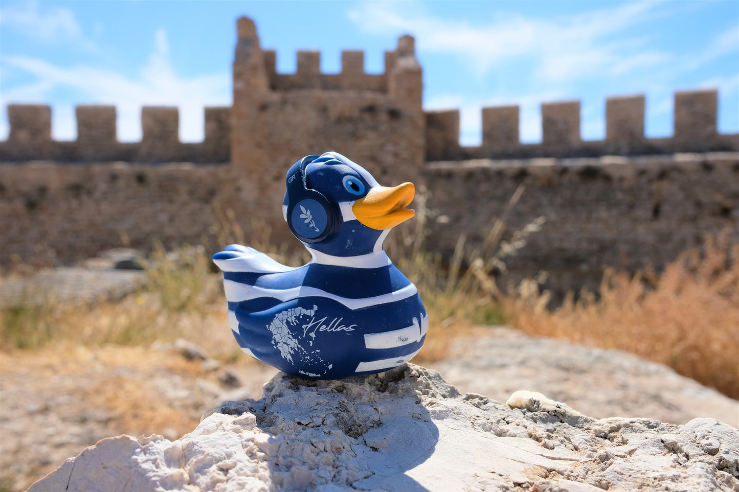 Hellas - Greek Flag Rubber Duck