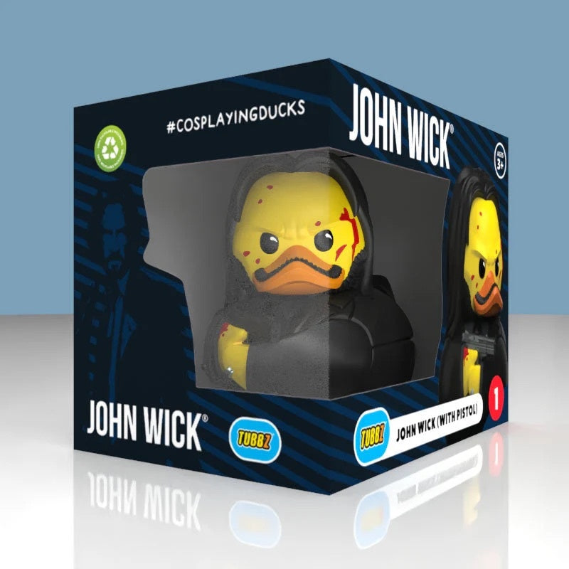 John Wick Duck with Pistol Rubber Duck- Boxed Edition