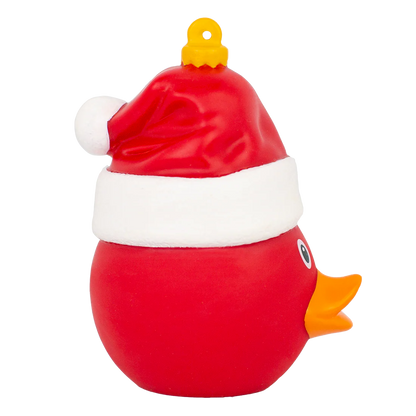 Christmas Duck Ornament with Santa Hat
