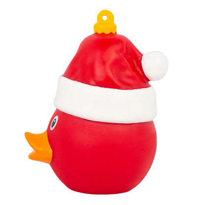 Christmas Duck Ornament with Santa Hat