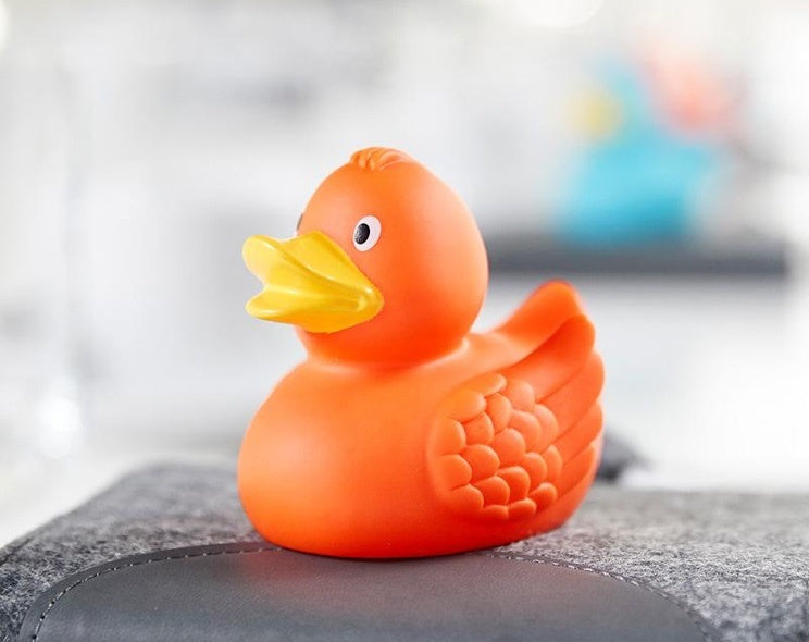 Bright Orange Rubber Duck with Wings