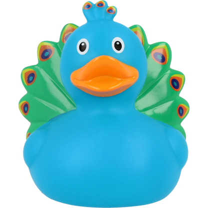 Colourful Peacock Rubber Duck