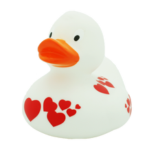 Red Hearts Rubber Duck