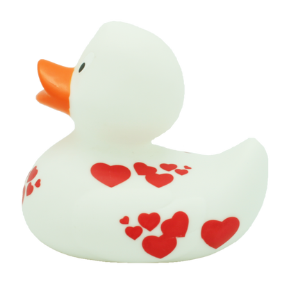 Red Hearts Rubber Duck