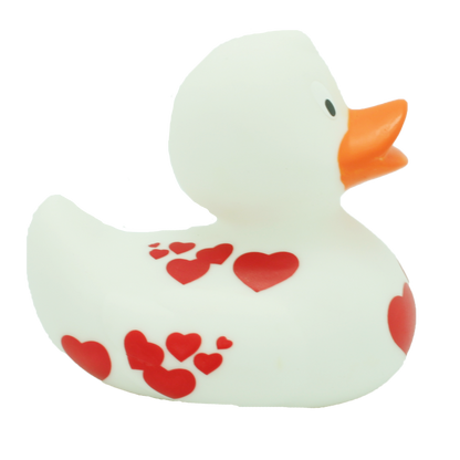Red Hearts Rubber Duck