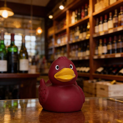 Burgundy Rubber Duck with Wings
