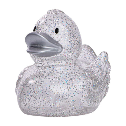 Classic Glitter Rubber Duck with Silver Beak