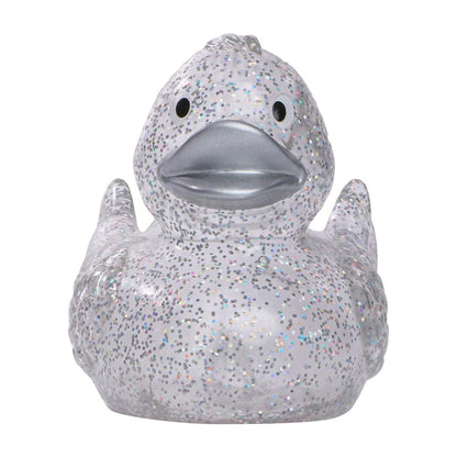 Classic Glitter Rubber Duck with Silver Beak
