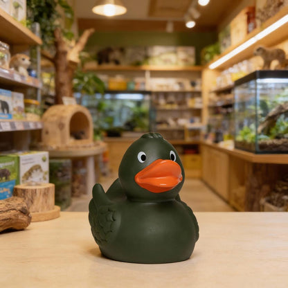 Olive Green Rubber Duck with Wings