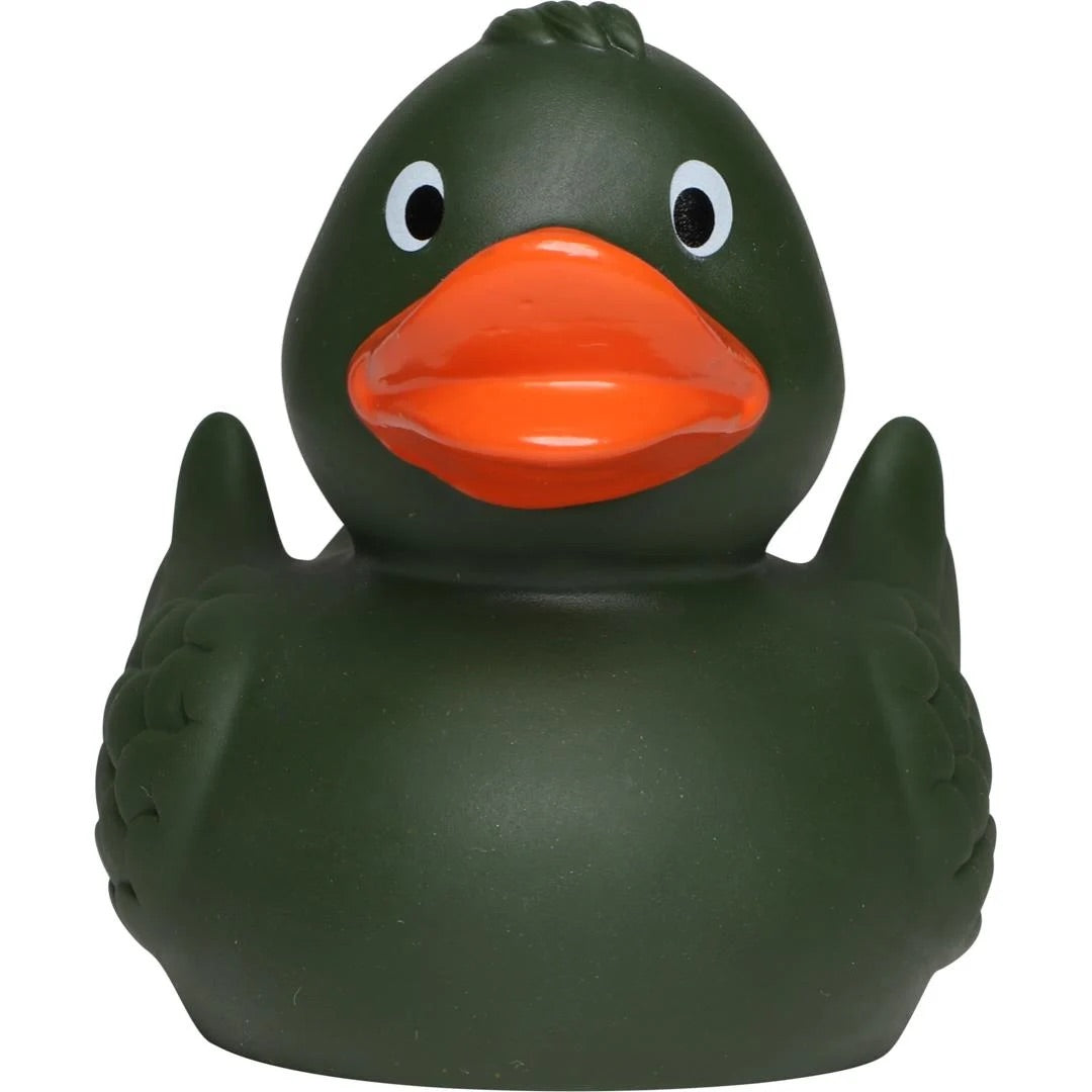 Olive Green Rubber Duck with Wings