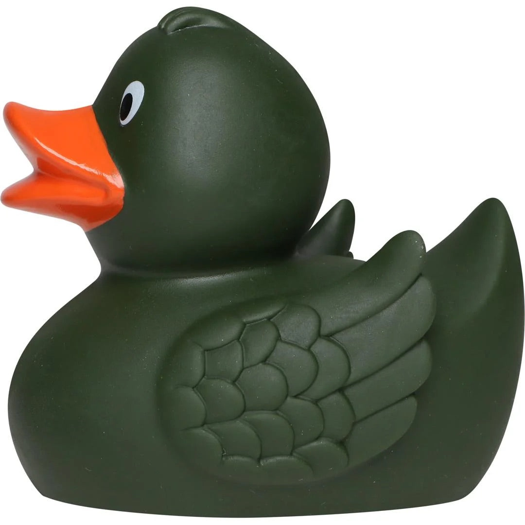 Olive Green Rubber Duck with Wings