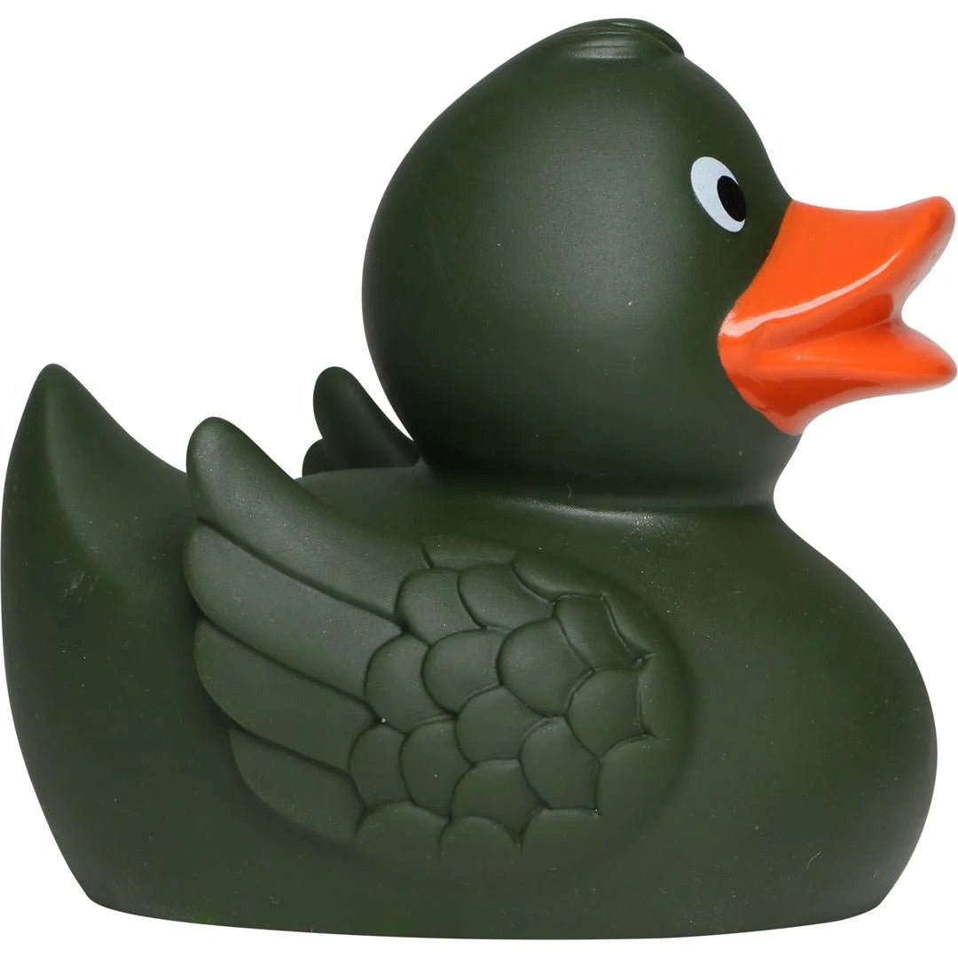 Olive Green Rubber Duck with Wings