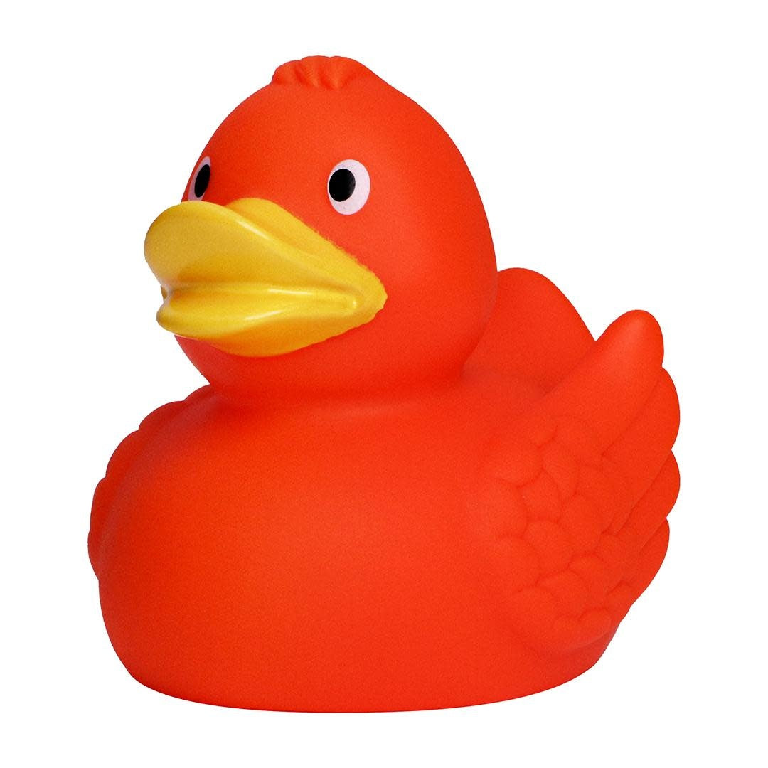 Bright Orange Rubber Duck with Wings