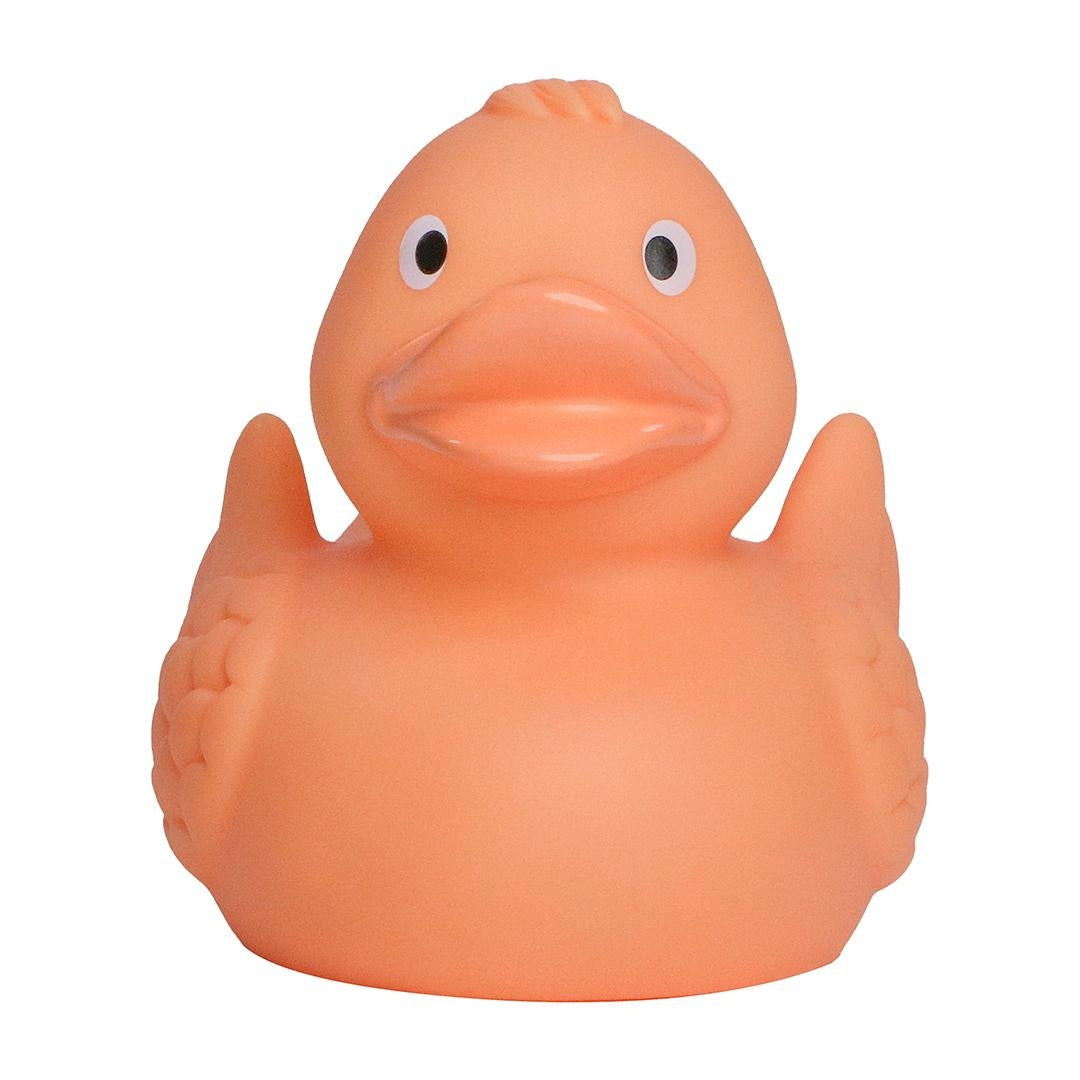 Pastel Orange Rubber Duck with Wings
