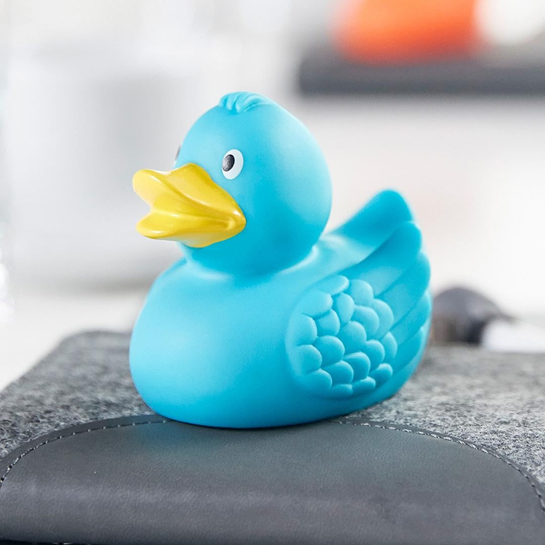 Turquoise Blue Rubber Duck with Wings