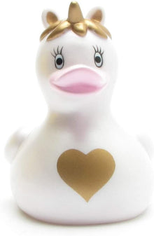 Unicorn Golden Heart Rubber Duck