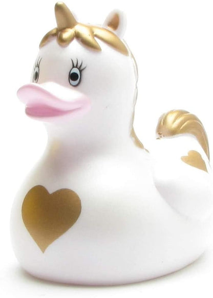 Unicorn Golden Heart Rubber Duck