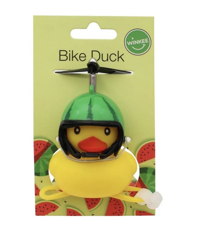 Bike Duck with Watermelon Helmet